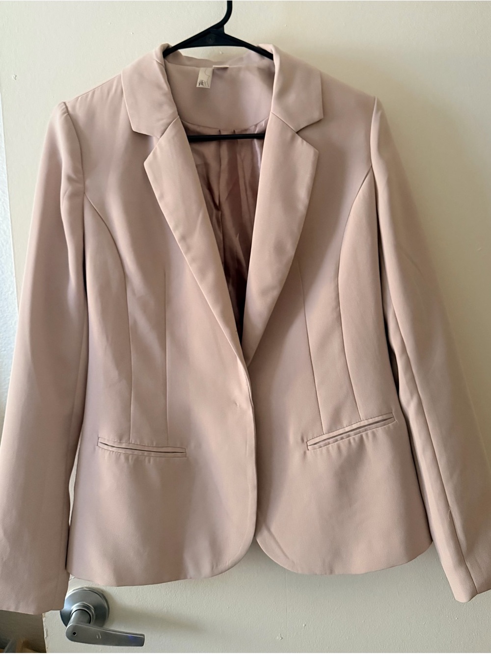 Women's Light Blush Tailored Blazer Jacket